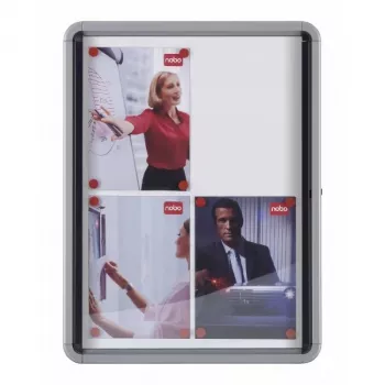 Nobo Premium Plus magnetinė rašymo lenta su užrakinamomis stiklinėmis durimis 6xA4
