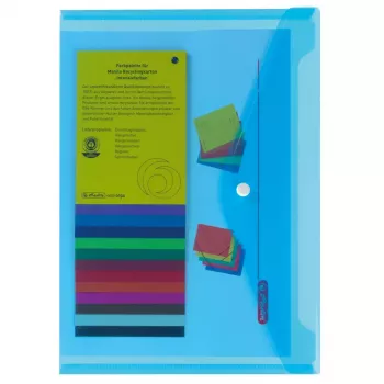 A4 aplankas iš polipropileno (PP) Herlitz 10657948, skaidriai mėlynas