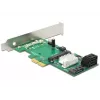 DeLOCK 89371 vidinė PCIe sąsajos plokštė su trimis SATA 6 Gb/s ir mSATA prievadais