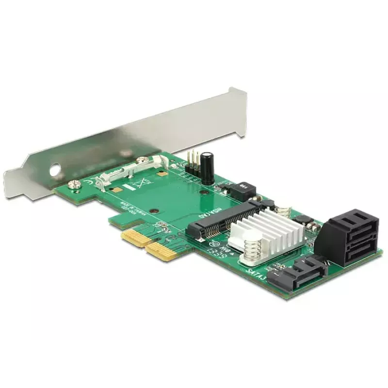 DeLOCK 89371 vidinė PCIe sąsajos plokštė su trimis SATA 6 Gb/s ir mSATA prievadais