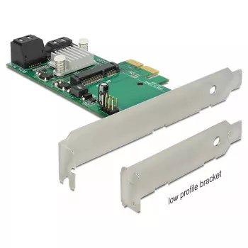 DeLOCK 89371 vidinė PCIe sąsajos plokštė su trimis SATA 6 Gb/s ir mSATA prievadais