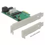 DeLOCK 89371 vidinė PCIe sąsajos plokštė su trimis SATA 6 Gb/s ir mSATA prievadais