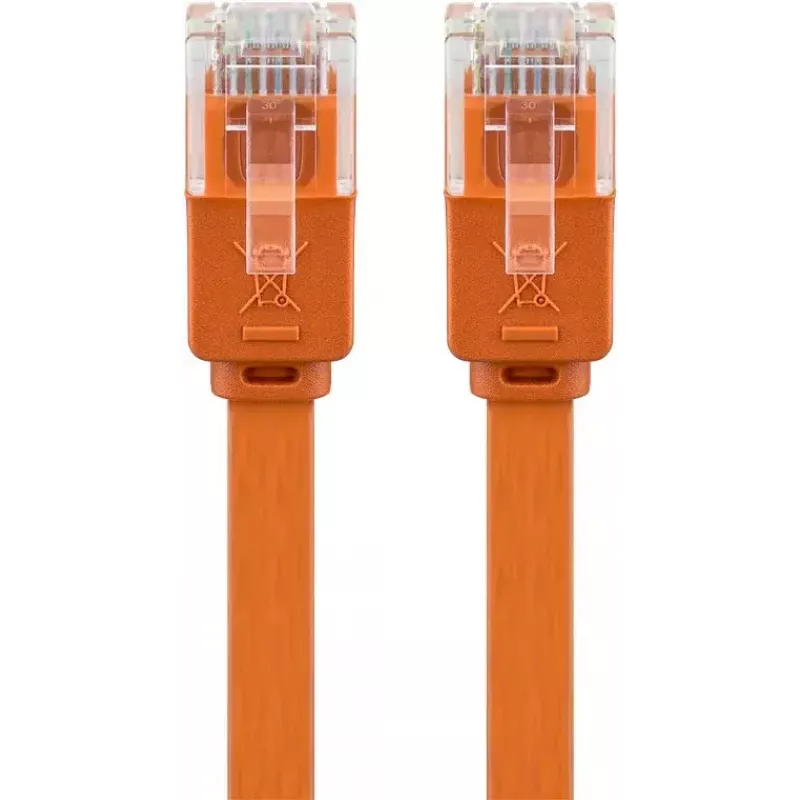 Plokščias jungiamasis kabelis Goobay CAT 6 U/UTP oranžinis 1,5 m