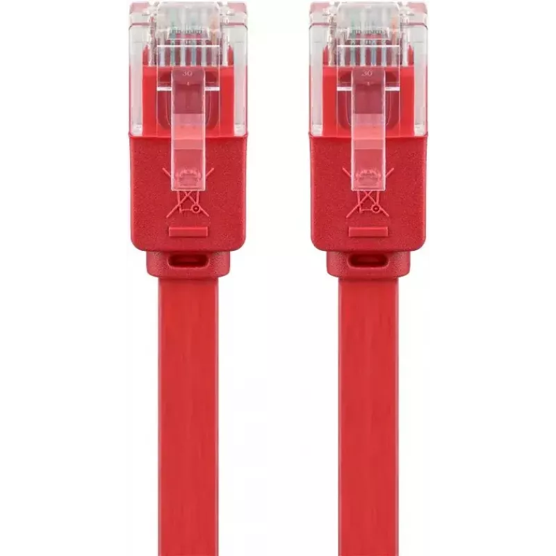 Goobay CAT 6 plokščiasis jungiamasis kabelis U/UTP raudonas 2 m