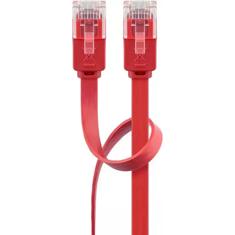Goobay CAT 6 plokščiasis jungiamasis kabelis U/UTP raudonas 2 m