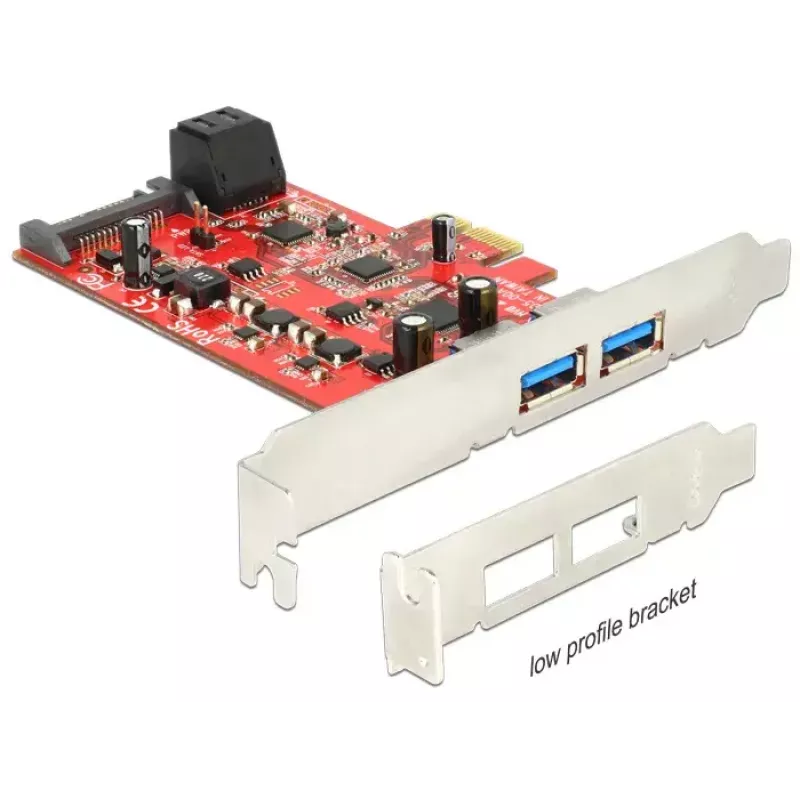 DeLOCK 89389 vidinė PCIe sąsajos plokštė su SATA ir USB 3.2 Gen 1 prievadais