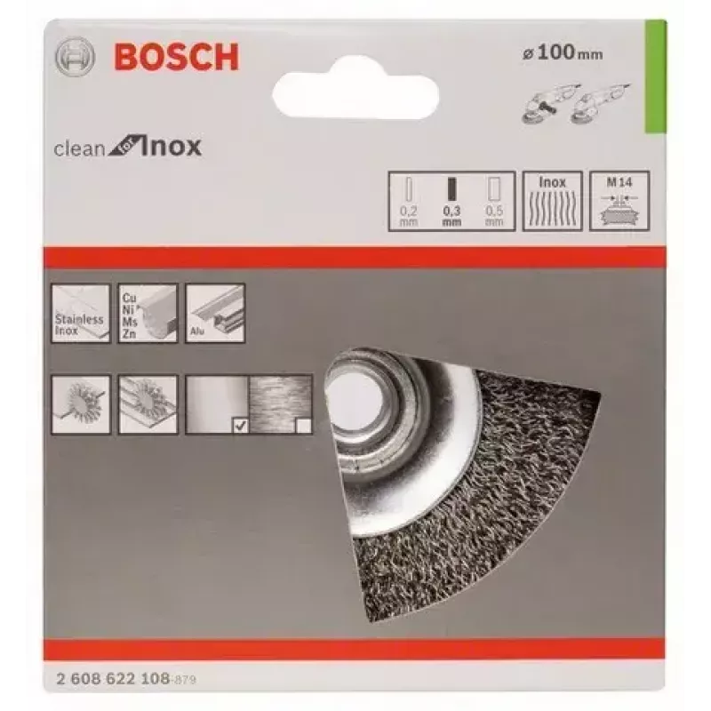 Šepečio ratas Bosch 2 608 622 108 iš nerūdijančio plieno