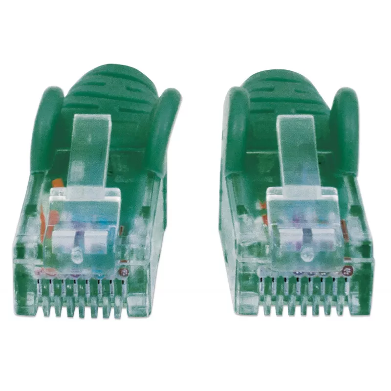 Intellinet tinklo laidas, Cat6, 20 m, žalias, CCA, U/UTP, PVC, RJ45, auksuoti kontaktai, be užkabinimo, su apsauginiu gaubtu, viso gyvenimo garantija