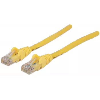 Intellinet tinklo jungiamasis kabelis, Cat6, 20 m, geltonas, CCA, U/UTP, PVC, RJ45, auksuoti kontaktai, be užkablių, su apsauginiu gaubteliu, viso gyvenimo garantija
