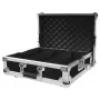 Hard case Roadinger 30122077 vinilinėms plokštelėms, fanera, juoda/sidabrinė