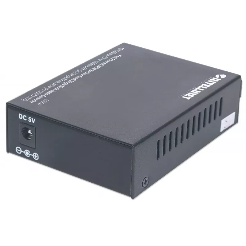 Intellinet Fast Ethernet WDM dvikryptis vienmodis medijos keitiklis, 10/100Base-Tx į 100Base-Fx (SC) vienmodis, 20 km, WDM (Rx1550/Tx1310)