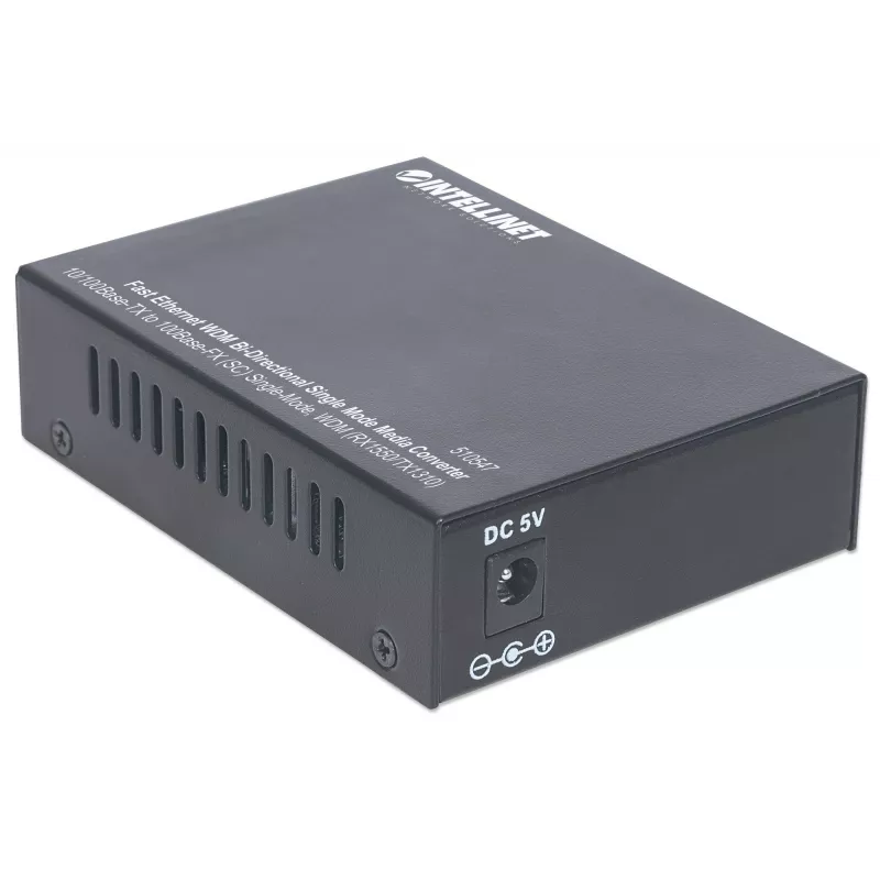 Intellinet Fast Ethernet WDM dvikryptis vienmodis medijos keitiklis, 10/100Base-Tx į 100Base-Fx (SC) vienmodis, 20 km, WDM (Rx1550/Tx1310)