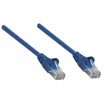 Intellinet tinklo jungiamasis laidas Cat5e, 1,5 m, mėlynas, CCA, U/UTP, PVC, RJ45, paauksuoti kontaktai, be užkliuvimo, su apsauginiu gaubtu, viso gyvenimo garantija