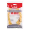 Intellinet tinklo jungiamasis kabelis Cat5e, 1,5 m, geltonas, CCA, U/UTP, PVC, RJ45, paauksuoti kontaktai, su apsauga nuo užkliuvimo, su gaubtu, viso gyvenimo garantija