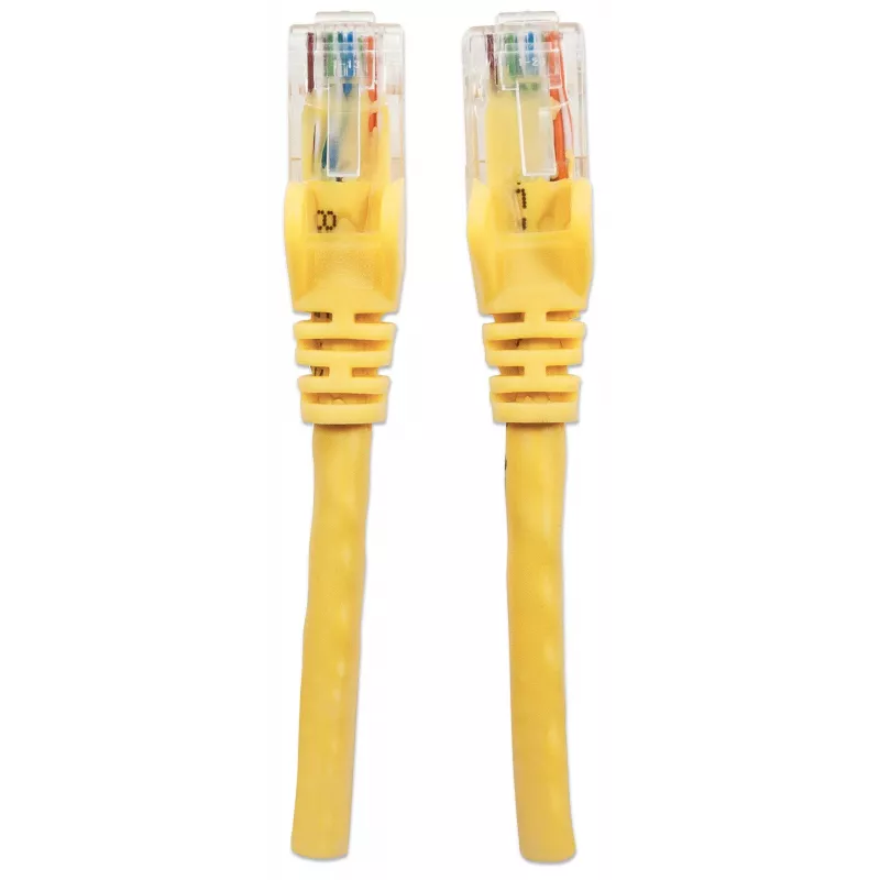 Intellinet tinklo jungiamasis kabelis Cat6A, 7,5 m, geltonas, varinis, S/FTP, LSOH / LSZH, PVC, RJ45, auksuoti kontaktai, be užkabinimo, su apsauginiu gaubteliu, visam gyvenimui