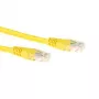 ACT geltonas 10 m LSZH U/UTP CAT6 pataisos kabelis su RJ45 jungtimis