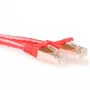 ACT Red 3 metrų SFTP CAT6A pataisinis laidas su apsauga nuo užkliuvimo ir RJ45 jungtimis
