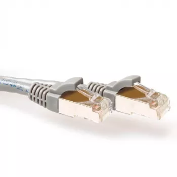 ACT pilkas 20 m SFTP CAT6A patch kabelis su apsaugotais RJ45 kištukais