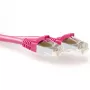 ACT Pink 5.00 metro SFTP CAT6A pataisos laidas, apsaugotas nuo užsikabinimo, su RJ45 jungtimis