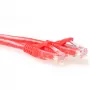 ACT Red 0,25 m U/UTP CAT6A pataisos laidas, atsparus užkabinimui, su RJ45 jungtimis