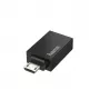 Hama 00200307 lyties keitiklis Micro-USB į USB Type-A, juodas