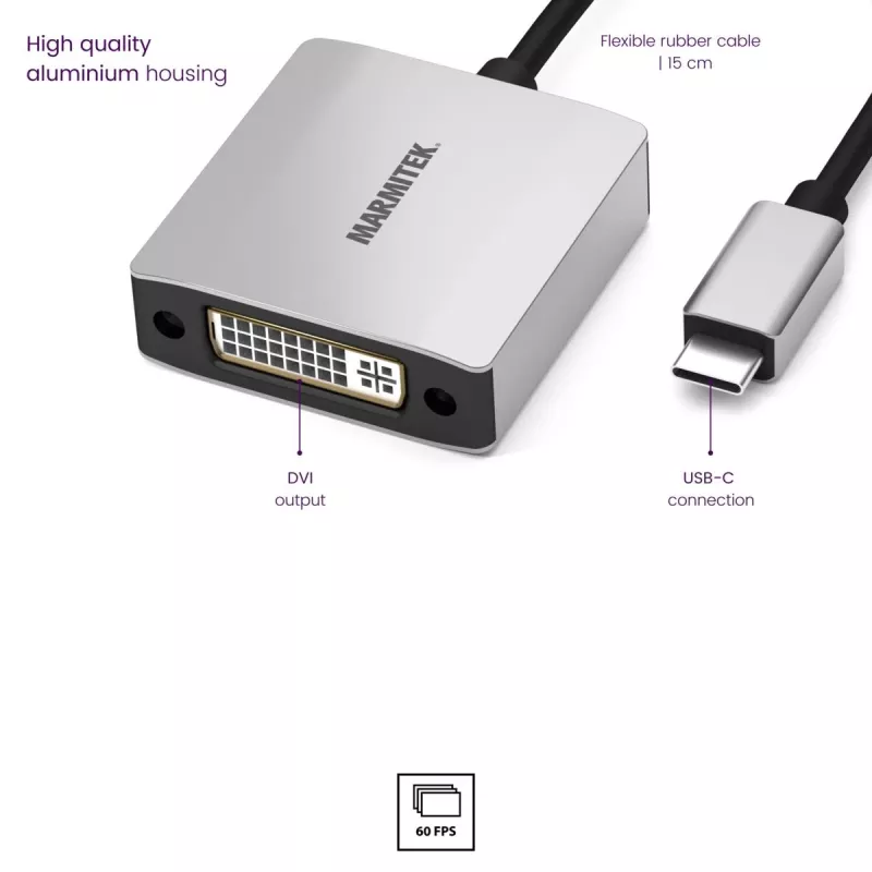 Marmitek Connect USB C į DVI adapteris