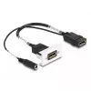 DeLOCK Easy 45 DisplayPort 4K 60 Hz modulis su DC maitinimo jungtimi 2.1 x 5.5 mm