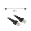 ACT Black 0,5 m S/FTP CAT7 PUR lankstus jungiamasis kabelis RJ45 (CAT6A suderinamas)