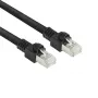 ACT Black 10 metrų S/FTP CAT7 PUR lankstus jungiamasis kabelis su apsauga nuo užkabinimo ir RJ45 jungtimis (atitinka CAT6A)