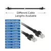 ACT Black 10 metrų S/FTP CAT7 PUR lankstus jungiamasis kabelis su apsauga nuo užkabinimo ir RJ45 jungtimis (atitinka CAT6A)