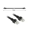 ACT Black 15 m S/FTP CAT7 PUR lankstus jungiamasis kabelis su RJ45 jungtimis (atitinka CAT6A)