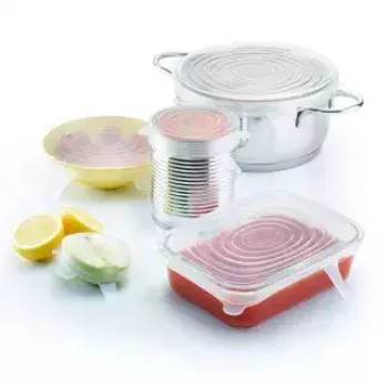 Maisto dangteliai Westmark 23272260 - permatomi silikoniniai dangteliai, 6 vnt.