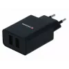 Kroviklis SWISSTEN Travel Charger SW-21A105W-BK, 2×USB, 2.1A vienam prievadui (10,5W iš viso)