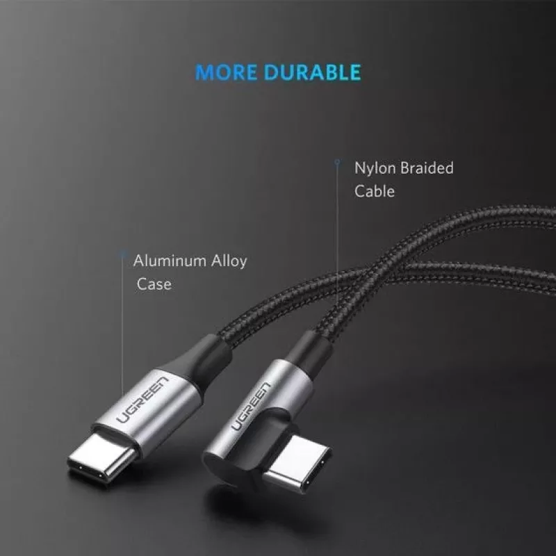 Ugreen 50123 USB-C laidas USB 2.0 1 m USB C juodas, sidabrinis
