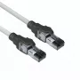 ACT pilkas 3 m S/FTP CAT6A IDC 4PPoE / PoE++ 100W LSZH pataisos kabelis su RJ45 kištukais
