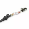 ACT Black 1 m S/FTP CAT6A IDC 4PPoE / PoE++ 100W LSZH pataisos laidas su RJ45 kištukais