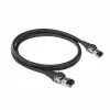 ACT Black 5 m S/FTP CAT6A IDC 4PPoE / PoE++ 100W LSZH jungiamasis kabelis su RJ45 kištukais