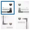 ACT Black 2 m U/UTP CAT6A LSZH plonas pataisos laidas su RJ45 jungtimis 90° kampu į kairę ir tiesia