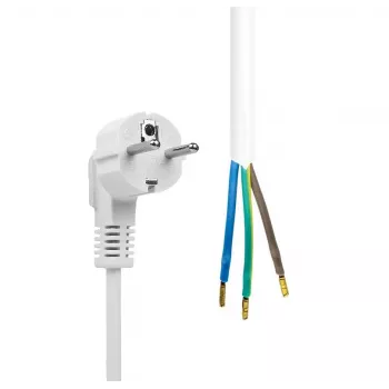 Microconnect MC-PE010SCHW-OE maitinimo laidas 10 m, Schuko – atvirais laidais, baltas