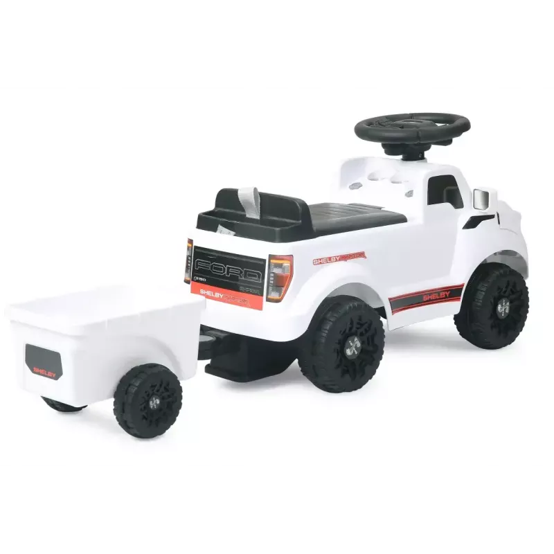 Vaikiškas automobilis Jamara Shelby Ford F-150 Raptor, baterijomis varomas, 1 vieta, 4 ratai, juodas/baltas