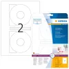 CD etiketės HERMA A4 Ø 116 mm balto matinio nepermatomo popieriaus 50 vnt.