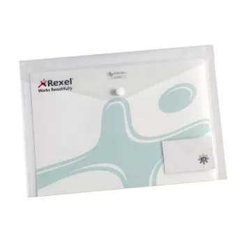 Rexel Ice Popper Piniginė su vizitinių kortelių kišene A4 skaidri (5 vnt.)