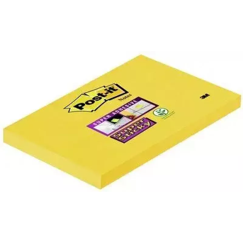 Lipnūs lapeliai Post-It stačiakampiai geltoni 90 lapų 3M