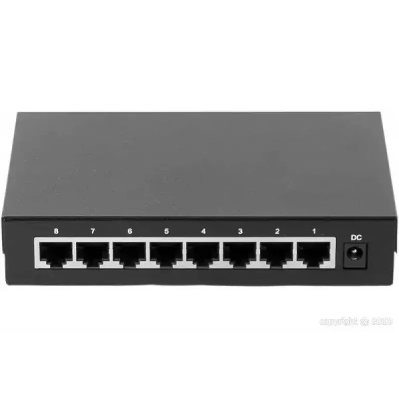 Nevaldomas jungiklis Dexlan 891008 8 portai Gigabit Ethernet juodas