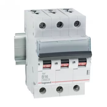 Legrand TX3 automatinis jungiklis 16A 3P B charakteristika