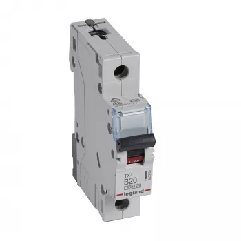 Legrand TX3 automatinis jungiklis 20 A vienpolis B charakteristika