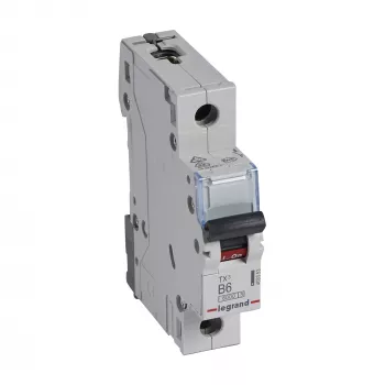 Legrand TX3 1 polinis automatinis jungiklis 6A B charakteristika