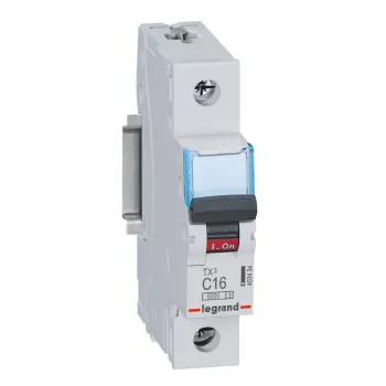 Legrand TX3 automatinis jungiklis 1 poliaus C charakteristika 16A