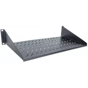 Intellinet 19 colių konsolinė lentyna, 2U, 2 taškų priekinis tvirtinimas, 250 mm gylis, maks. 25 kg, juoda, trejų metų garantija