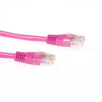 ACT Pink 7 metrų U/UTP CAT5E jungiamasis kabelis su RJ45 jungtimis